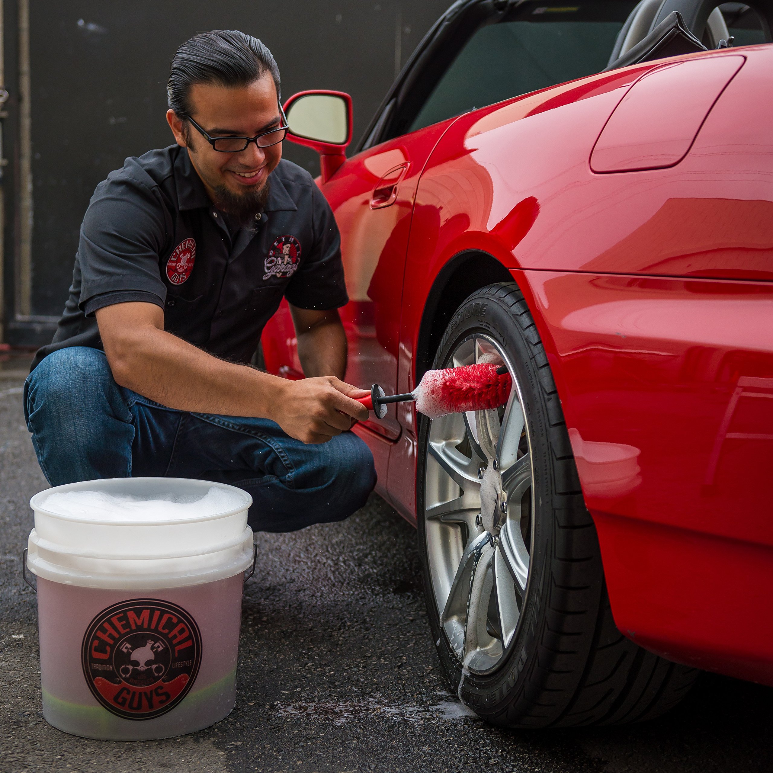 Chemical Guys ACC607 1 Pack Little Red Rocket Detailing Brush - Image 5