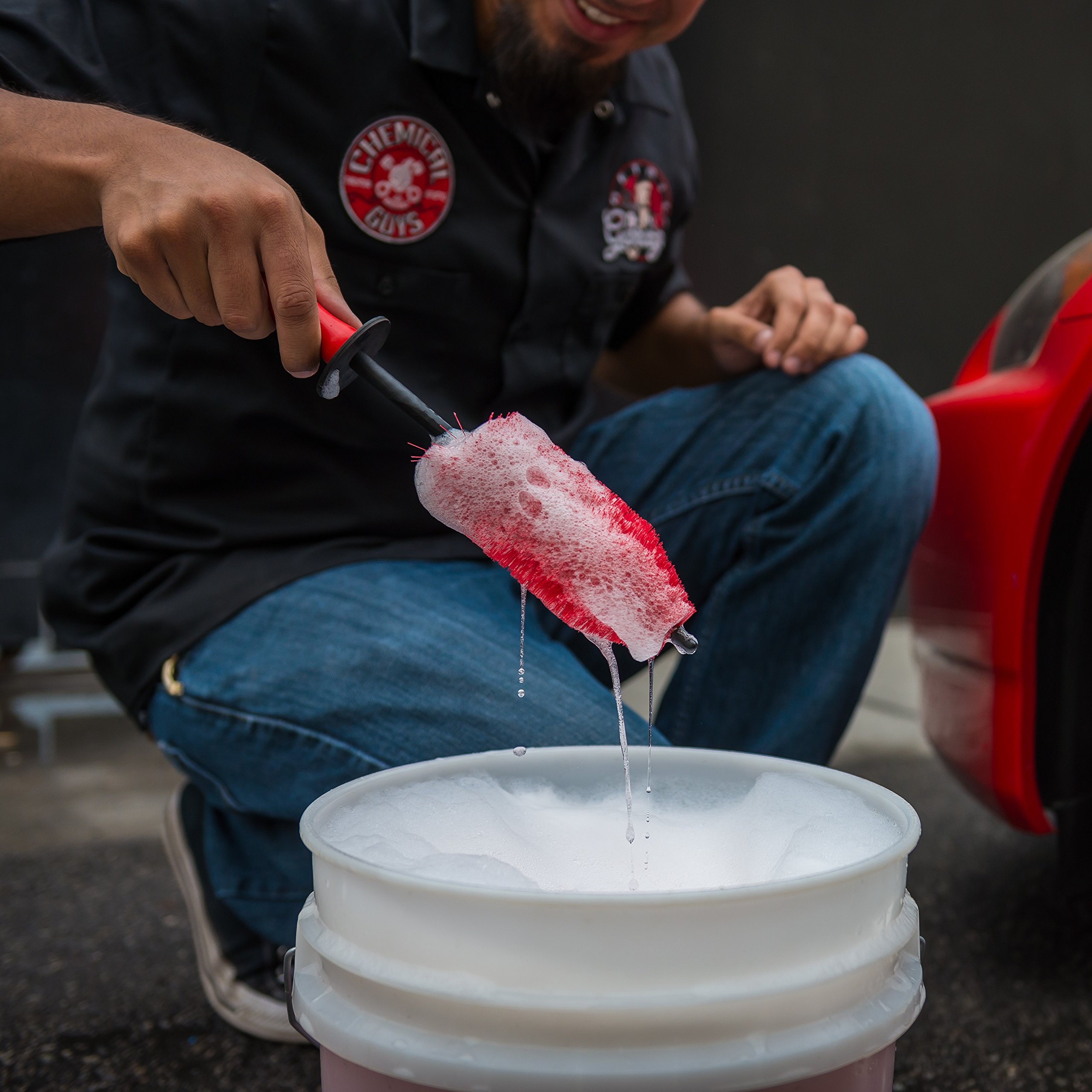 Chemical Guys ACC607 1 Pack Little Red Rocket Detailing Brush - Image 8
