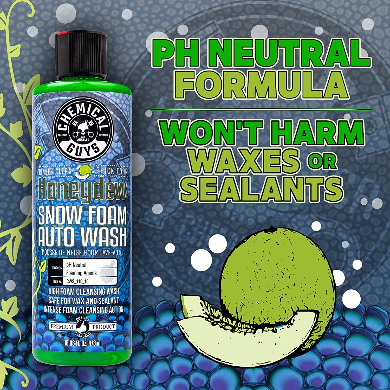 Chemical Guys CWS_110_16CS Foam Cannon & Snubby Snow Foam Kit - Honeydew Snow Foam Car Wash Soap, 16 fl oz + TORQ Foam Cannon Max 8 & Snubby Spray Foam Gun, for Pressure Washer - 3 Items - Image 5