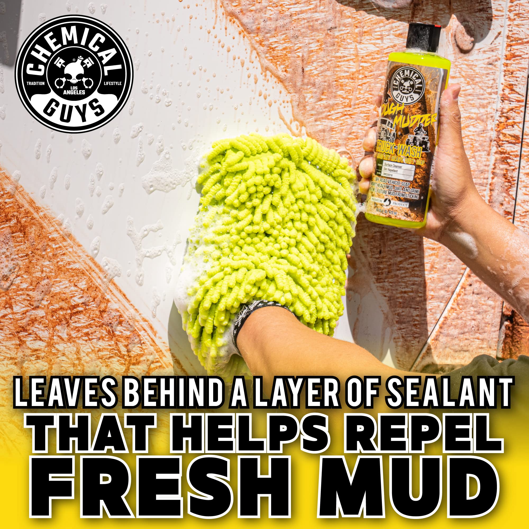 Chemical Guys Tough Mudder Foaming Truck, Off Road, ATV and RV Heavy Duty Wash Soap, (Works with Foam Cannons, Foam Guns or Bucket Washes), 2 x 16 fl oz, Lemon Scent - CWS2021602 - Image 9