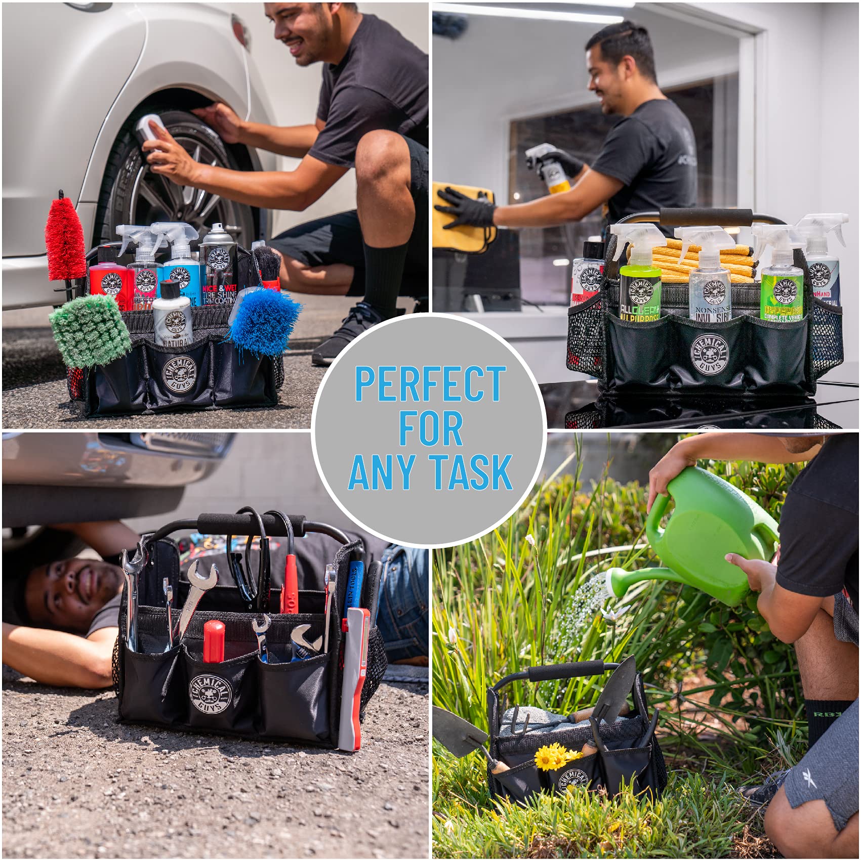 Chemical Guys Quick Load Collapsible Detailing Car Caddy Organizer & Storage – Portable Wash and Garage Organizer for Supplies, Tools and Accessories – Durable Black Design for Cars, Trucks & Home - Image 5