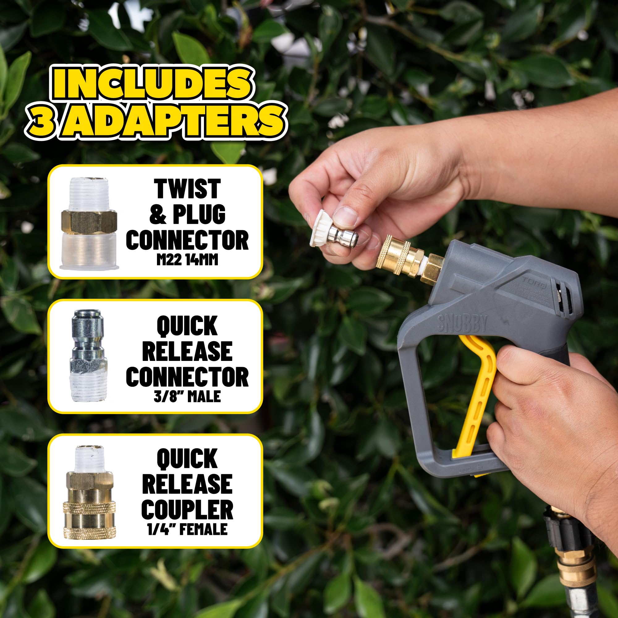 Chemical Guys EQP402 Snubby Pressure Washer Gun, Foam Cannon Attachment, For Pressure Washers + EQP324 Big Mouth Max Release Foam Cannon (For Car, Truck, Home & Boat Connects To Pressure Washer) - Image 11