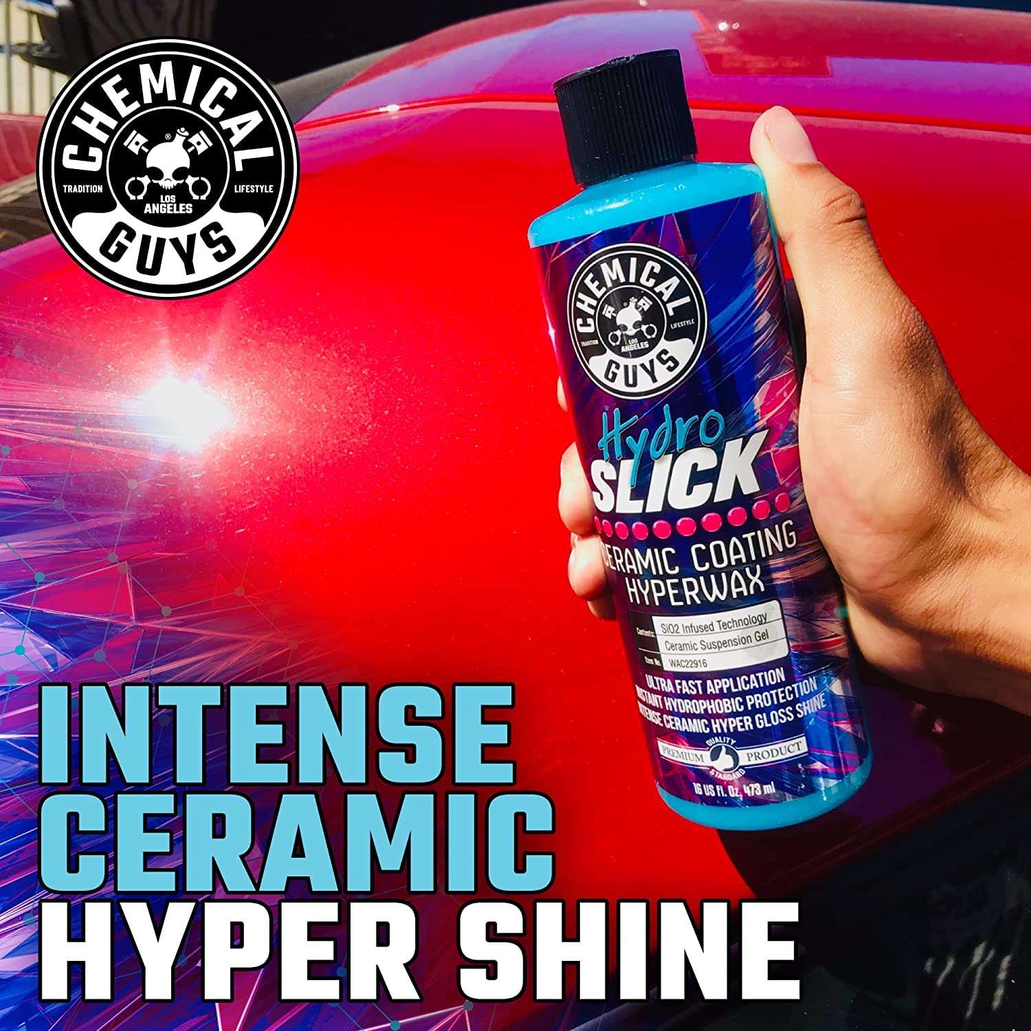 Chemical Guys HOL362 16-Piece Arsenal Builder Ceramic Car Wash & Protection Kit with Foam Gun, Bucket and (6) 16 oz Car Care Cleaning Chemicals (Works w/Garden Hose) - Image 9