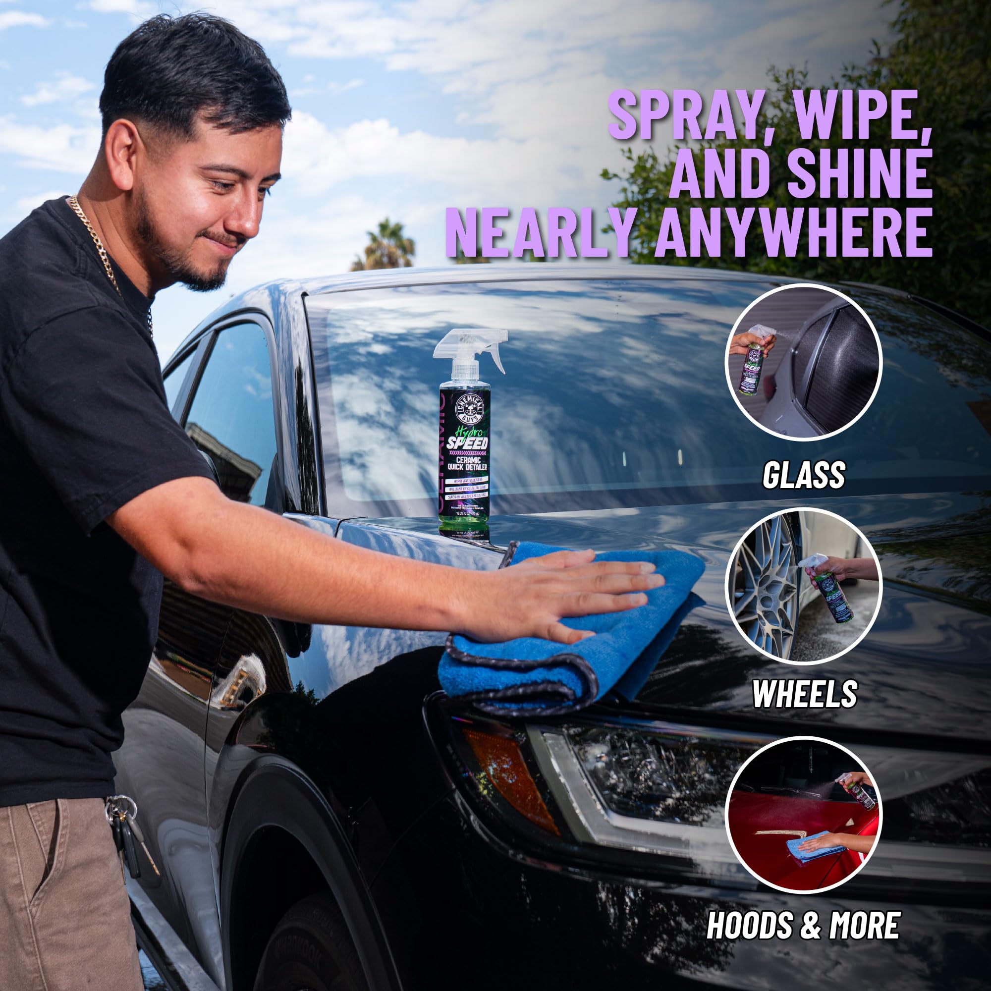 Chemical Guys HydroSpeed Ceramic Quick Detailer Spray - SiO2 Shine Car Detailer Spray for Cars, Trucks, SUVs, Motorcycles and RVs, Boosts Gloss, Hydrophobic Protection and Slickness, 128 oz - Image 7