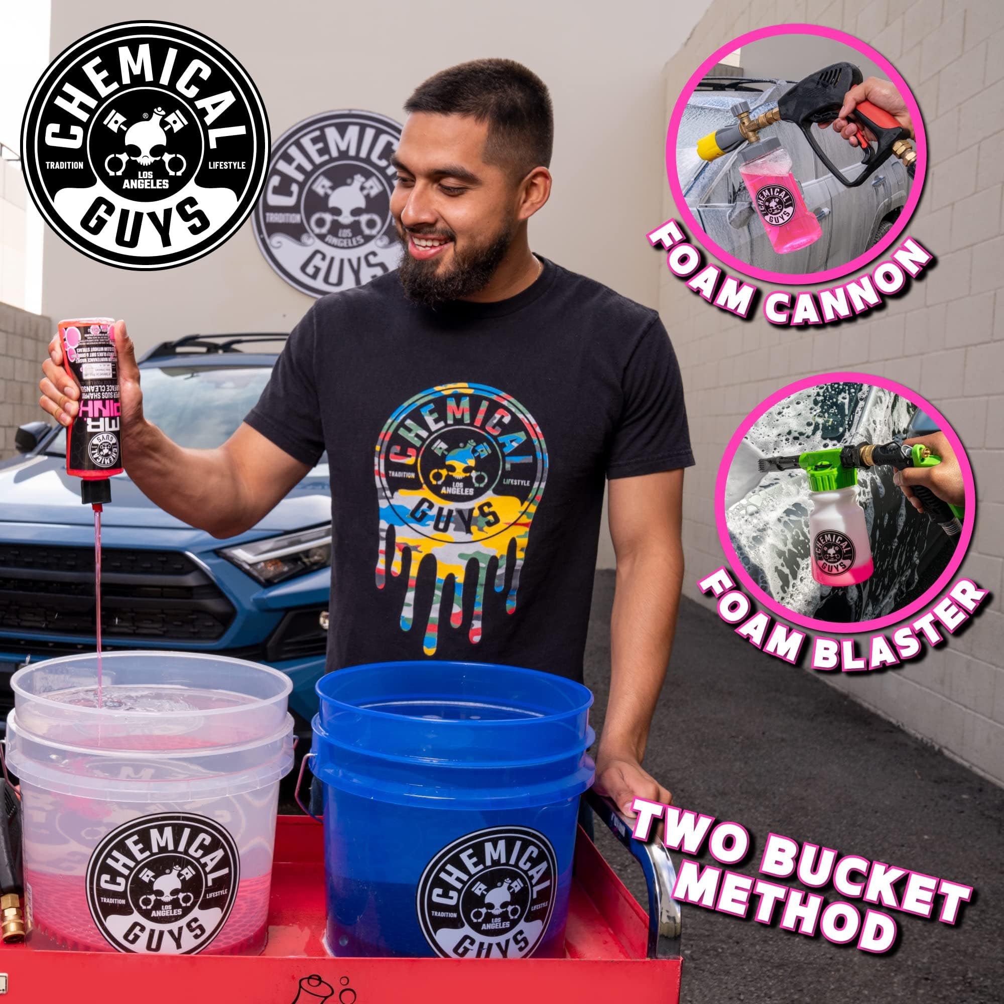 Chemical Guys Mr. Pink Car Wash Soap - 64 oz Super Suds Foaming Car Wash Soap for Cannon, Blaster, or Bucket Washing - pH Balanced, Safe on Wax, Sealant, Ceramic, and Clear Coat Finishes - Image 6