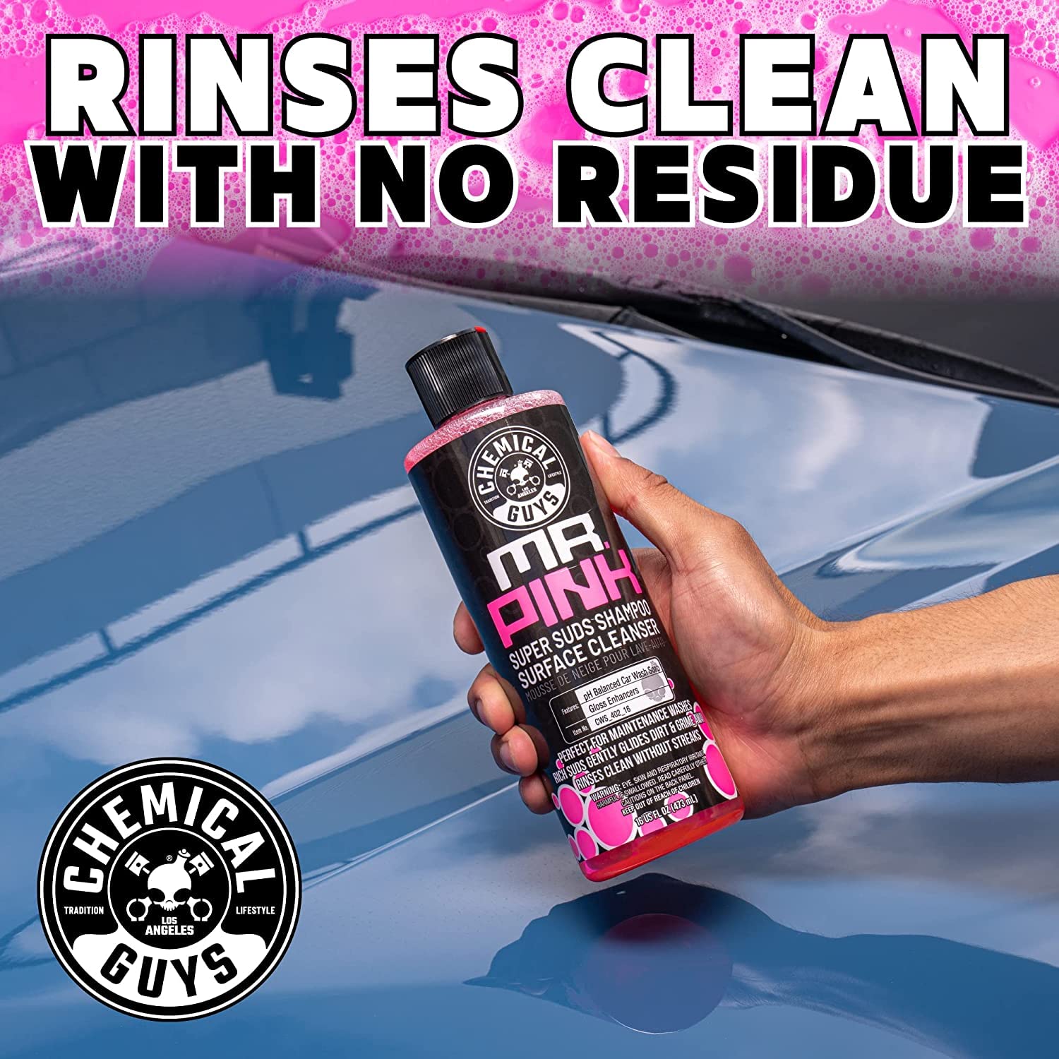 Chemical Guys CWS_402_64PMSK Big Mouth Pressure Washer Starter Kit - Mr. Pink Foaming Car Wash Soap, 64 fl oz (.5 Gallon) + Big Mouth Foam Cannon & Snubby Spray Foam Gun, For Pressure Washer - 3 Items - Image 3