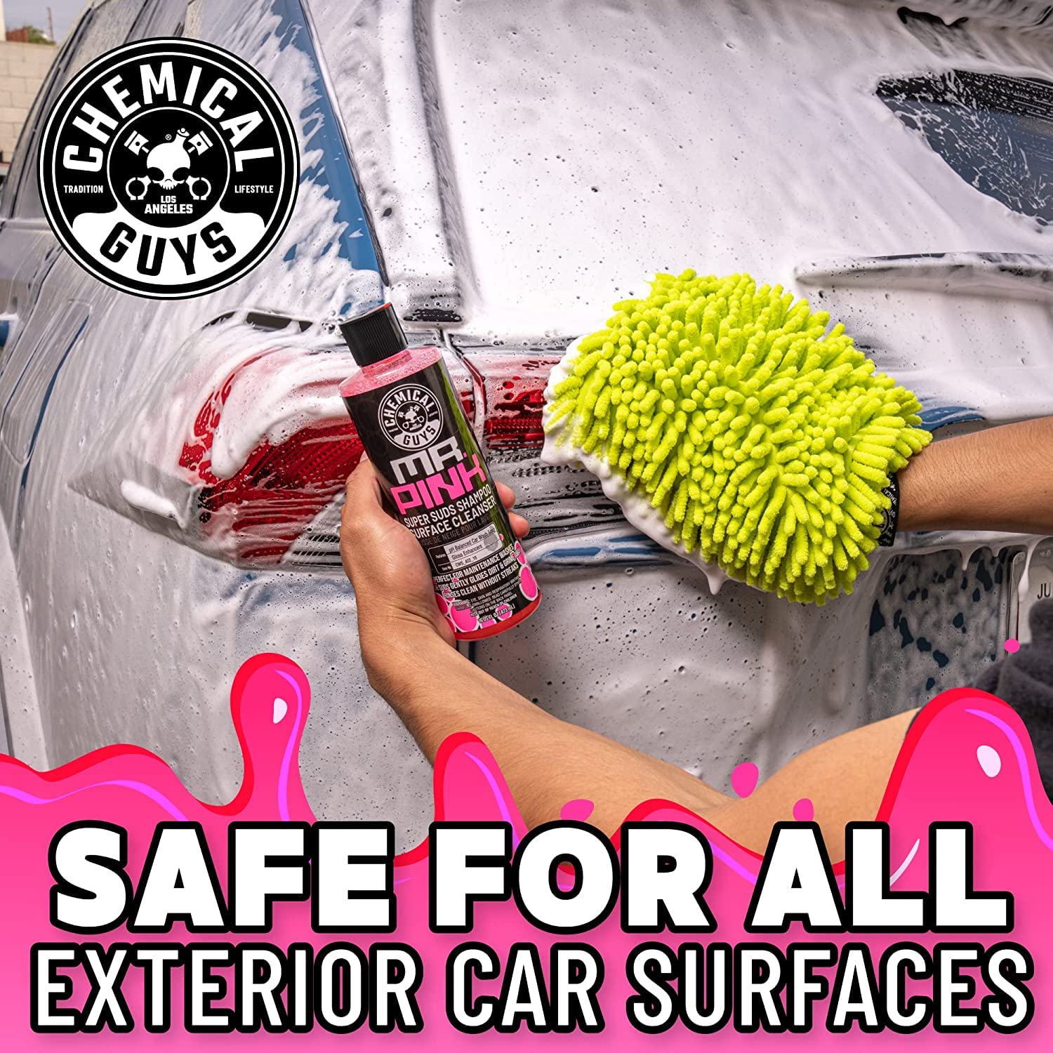 Chemical Guys CWS_402_64PMSK Big Mouth Pressure Washer Starter Kit - Mr. Pink Foaming Car Wash Soap, 64 fl oz (.5 Gallon) + Big Mouth Foam Cannon & Snubby Spray Foam Gun, For Pressure Washer - 3 Items - Image 4