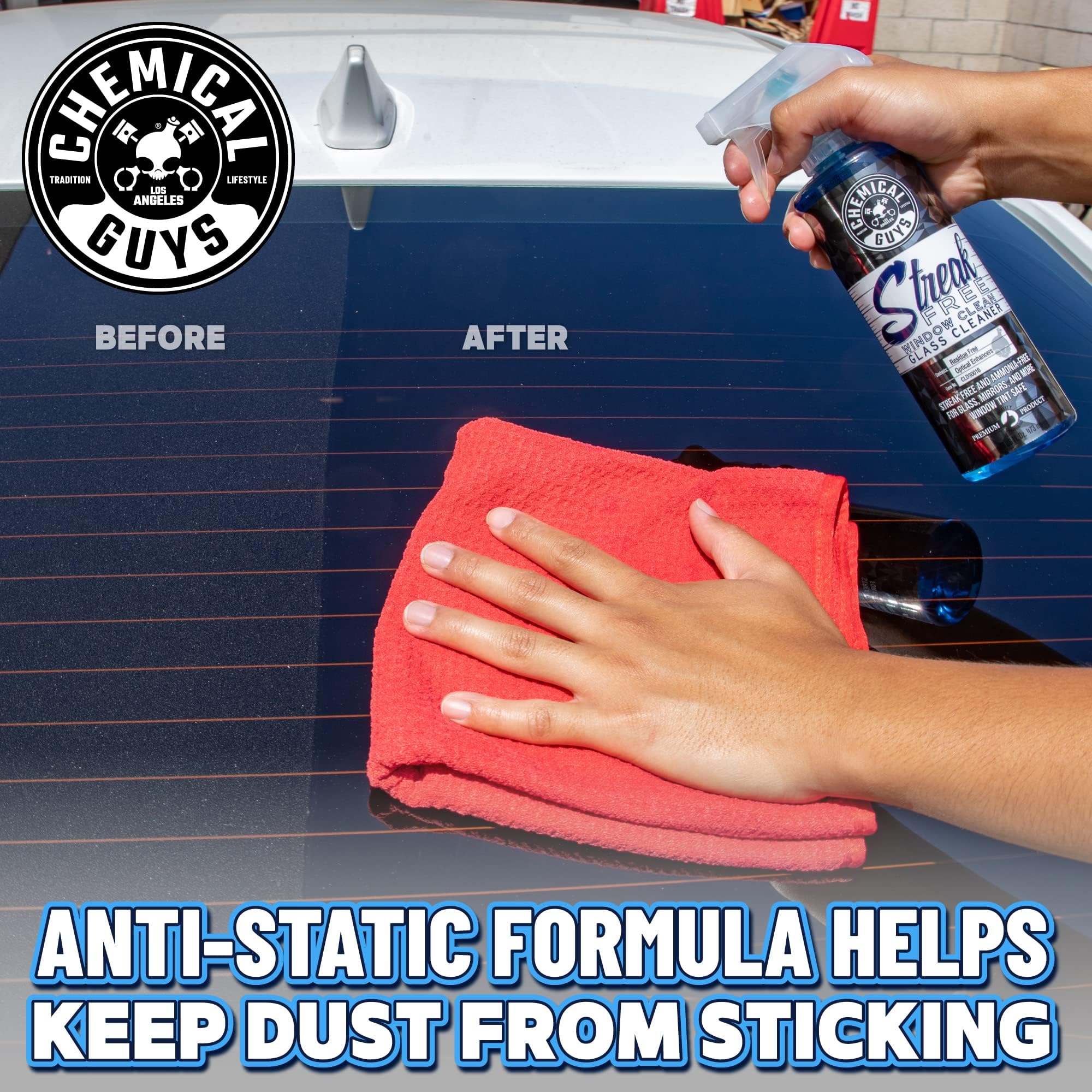 Chemical Guys Streak Free Glass and Window Cleaner - Works on Glass, Windows, Mirrors, and Screens, Ammonia-Free and Safe on Tinted Windows, for Cars, Trucks, SUVs, and Home Use - 16 oz - Image 5